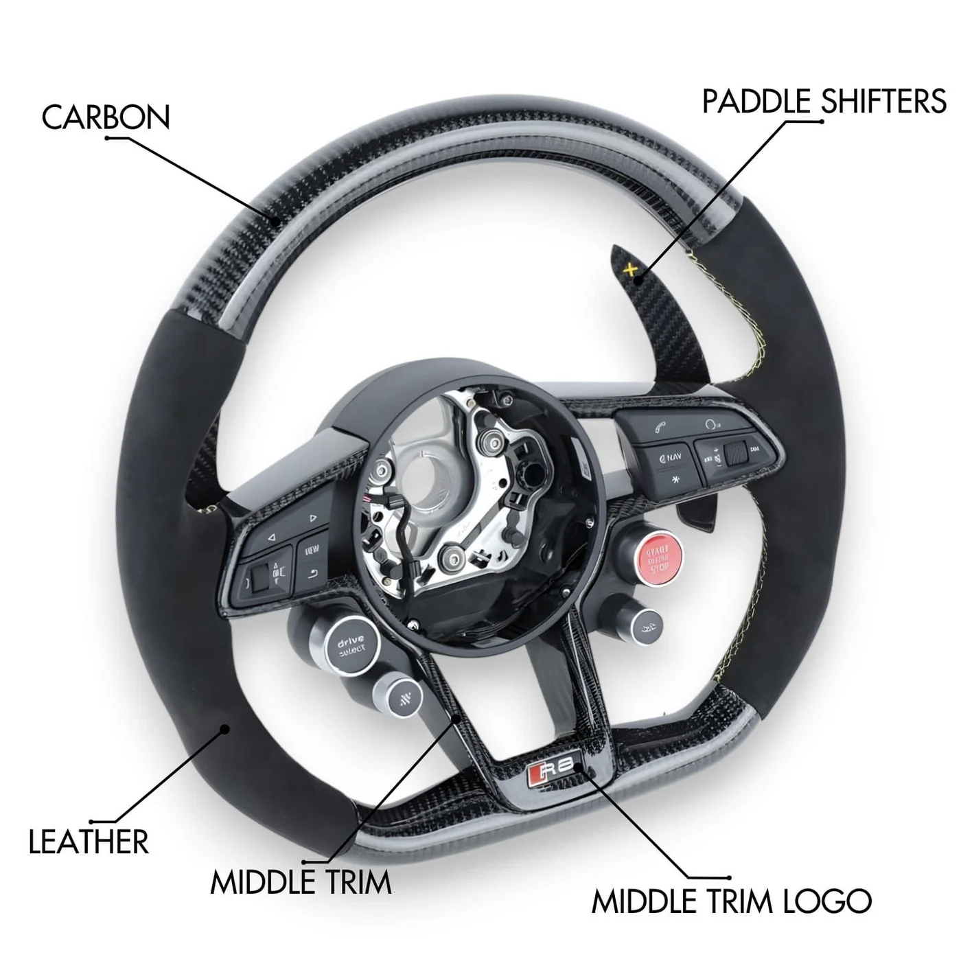 Customisable Audi R8 & TT Style Steering Wheel