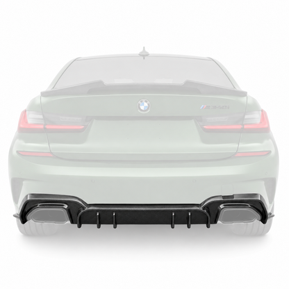 Carbon Fiber Rear Diffuser – BMW 3 Series G20 2019–2022 | AO Style | Pre-LCI M Sport