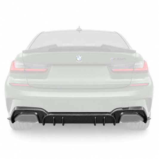 Carbon Fiber Rear Diffuser – BMW 3 Series G20 2019–2022 | AO Style | Pre-LCI M Sport