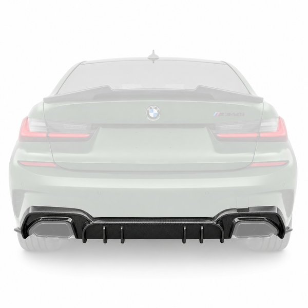 Carbon Fiber Rear Diffuser – BMW 3 Series G20 2019–2022 | AO Style | Pre-LCI M Sport