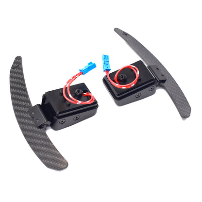 BMW F-Series Magnetic Carbon Fiber Paddle Shifter Extenders — Plug & Play