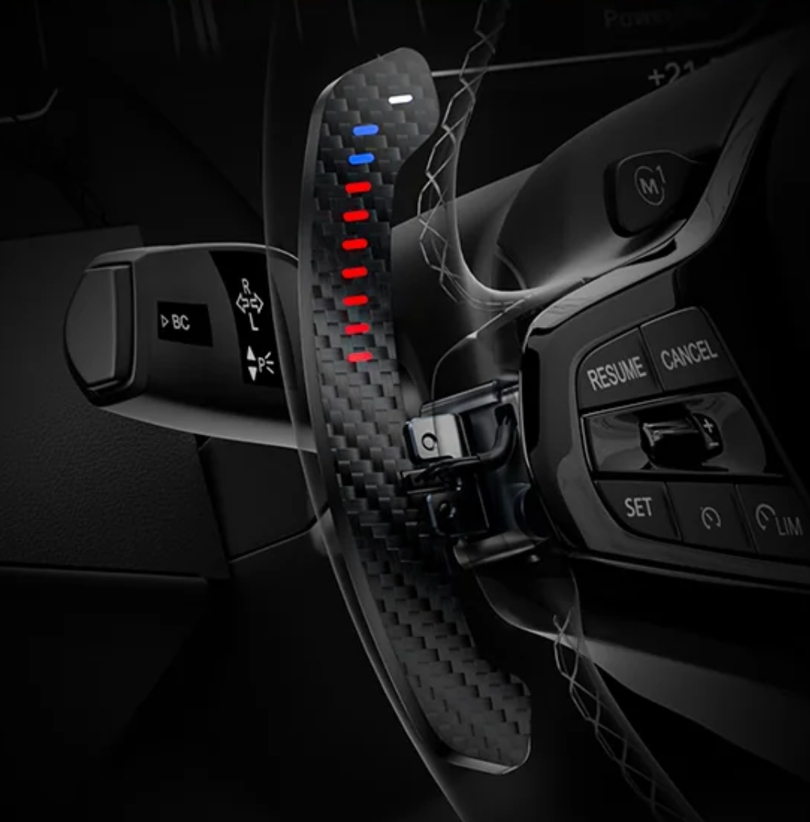 Audi Magnetic Carbon LED Paddle Shifters
